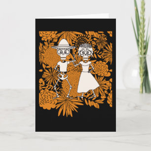 Carte Squelette homme femme jour de mort dia de los muer