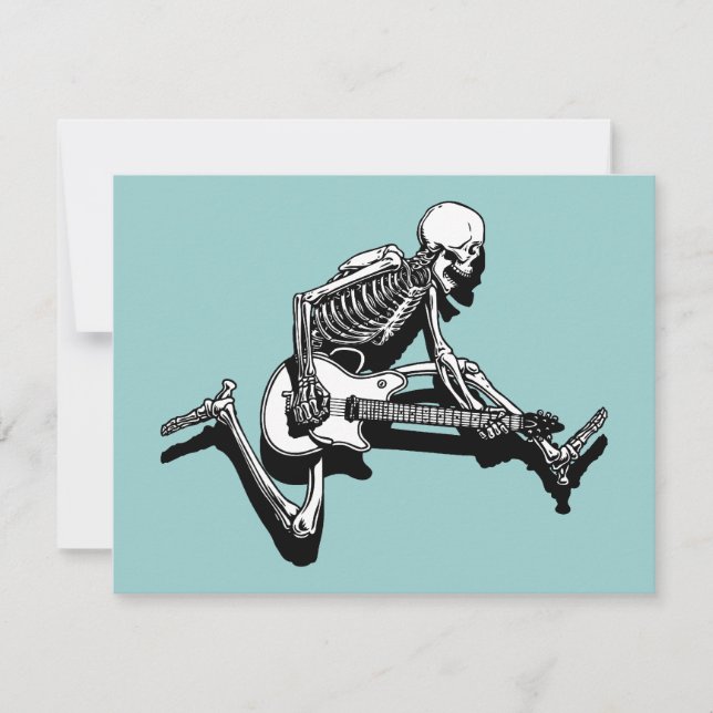 Carte Squelette Jump guitariste (Devant)