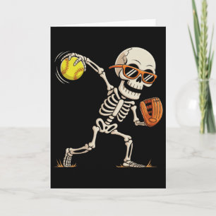 Carte Squelette lançant des balles molles de sport d'Hal