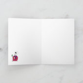 Carte Squelette mignon Homme riche en Fumer Veste et Cig (Intérieur)