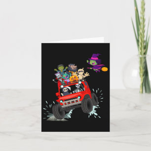 Carte Squelette Momie Vampire Zombie conduisant un Monst