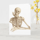 Carte Squelette réfléchi (Fleur jaune)
