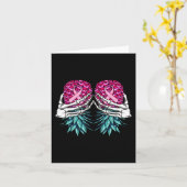 Carte Squelette tenant la main à l'envers poitrine d'ana (Fleur jaune)