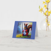 Carte Squirrel Samurai (Fleur jaune)