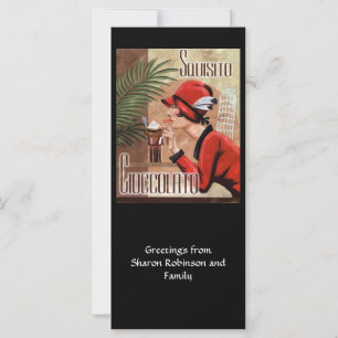 Carte Squisito Cioccolato Italienne Chocolate Femme en R