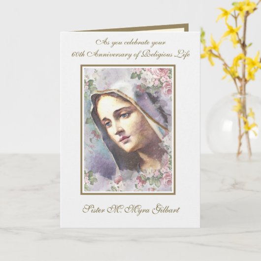 Carte Sr. M. Myra Gilbart -60 (Fleur jaune)