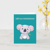 Carte Sretan rođendan, Joyeux anniversaire croate (Fleur jaune)