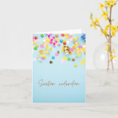 Carte Sretan rođendan, Joyeux anniversaire croate (Fleur jaune)