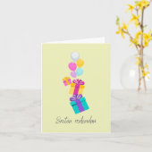 Carte Sretan rođendan, Joyeux anniversaire croate (Fleur jaune)