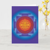 CARTE SRI YANTRA - FLAMME (Fleur jaune)