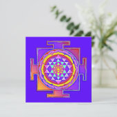 Carte Sri Yantra - Symbole hindouiste Design 1 (Debout devant)
