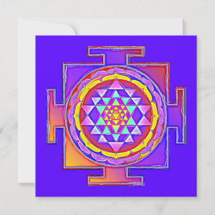 Carte Sri Yantra - Symbole hindouiste Design 1