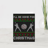 Carte Srty Baseball Player Ugly Christmas Sweaters Xmas  (Devant)