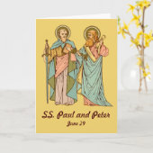 Carte SS. Paul et Peter (RLS 13 et 14) Salutation blanch (Fleur jaune)
