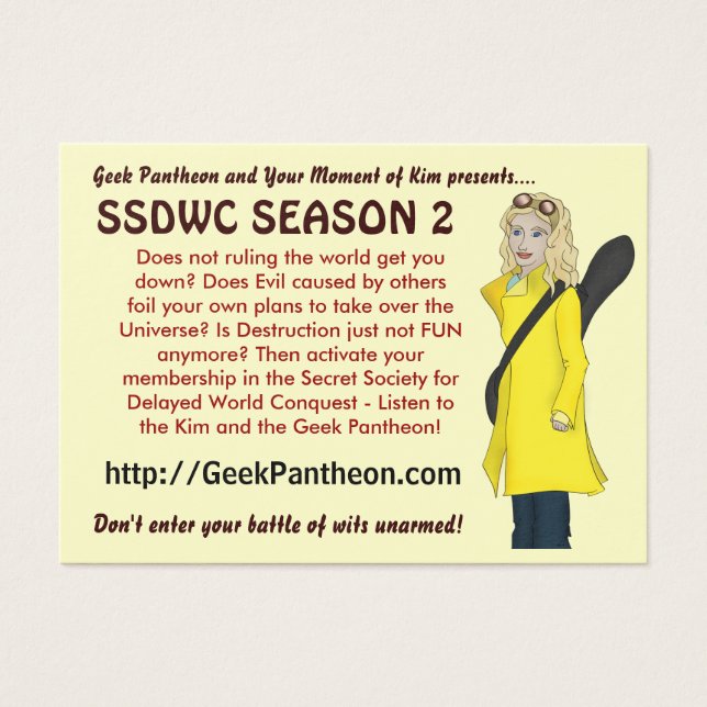 CARTE SSDWC SAISON 2 (Devant)