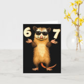 Carte Ssum 67 Hand Motion Meme Funny Kids Teens Gen Alph (Fleur jaune)