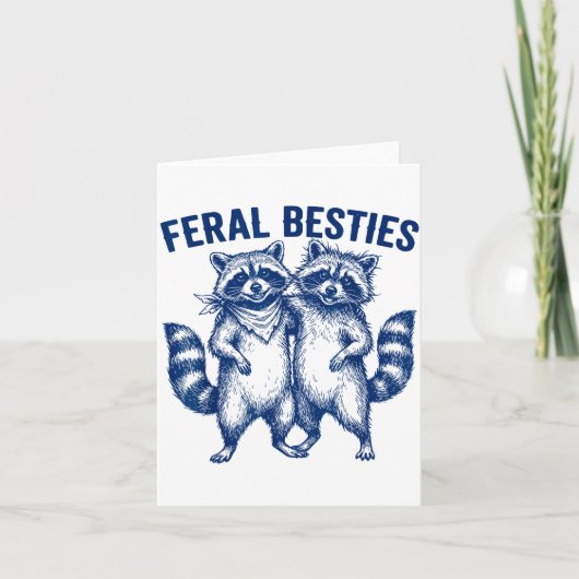 Carte Ssum Feral Ies Matching Friend Twinning Funny Bff (Devant)