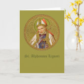 Carte St. Alphonsus Liguori (SNV 02) (ronde) (Fleur jaune)