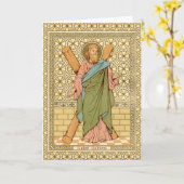 Carte St. Andrew l'Apôtre (RLS 01) Salutation blanche (Fleur jaune)