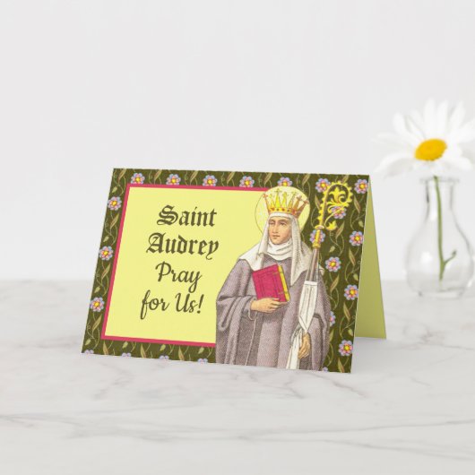 Carte St. Audrey (Etheldreda) (P 003) (Petite plante)
