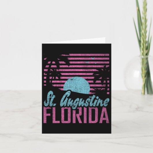Carte St. Augustine Floride Fl Citron État Miami Vibes (Devant)