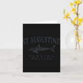 Carte St augustine floride requin rétro ardoise art pêch (Fleur jaune)