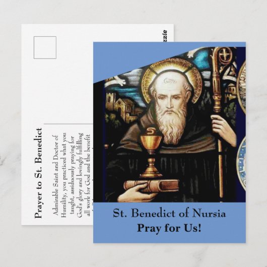 Carte St. Benoît de Nursia (Devant / Derrière)