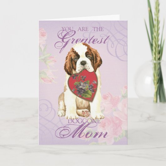 Carte St. Bernard Heart Maman (Devant)