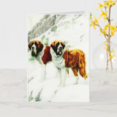 Carte St Bernard rugueux et lisse - peinture (Fleur jaune)