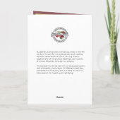 Carte St. Blaise Patron catholique Ailments de Throat (Dos)