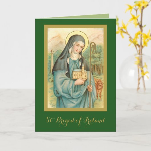 Carte St. Brigid d'Irlande (M 014) (Fleur jaune)