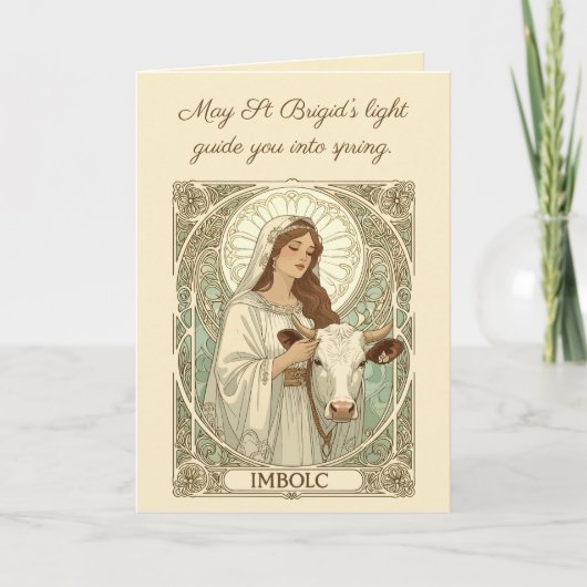 Carte St Brigid Patroness Saint of Ireland Imbolc (Devant)