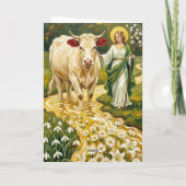 Carte St. Brigid & The White Cow (Imbolc) (Dos)