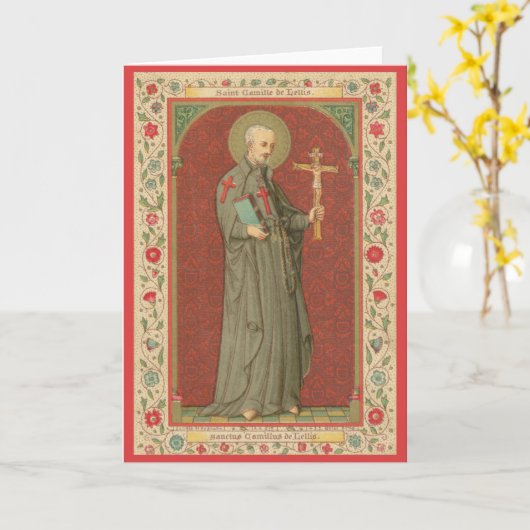 Carte St Camillus de Lellis (SAU 37) Greeting/Note vierg (Fleur jaune)