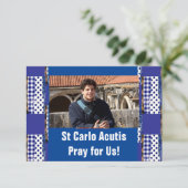 Carte St Carlo Acutis (Debout devant)