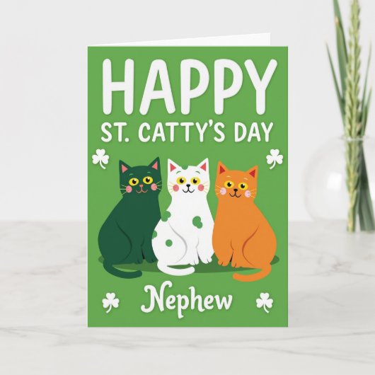 Carte St Cattys Day Nephew Card (Devant)