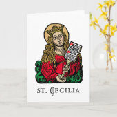 Carte St. Cecilia avec Hymn Board (Nuremberg) Salutation (Fleur jaune)