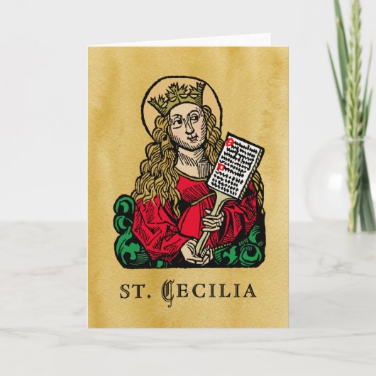 Carte St. Cecilia avec Hymn Board (Nuremberg) Salutation (Devant)