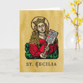 Carte St. Cecilia avec Hymn Board (Nuremberg) Salutation (Fleur jaune)