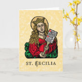 Carte St. Cecilia avec Hymn Board (Nuremberg) Salutation (Fleur jaune)