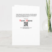 Carte St. Cecilia de Rome (BK 003) Salutation blanche (Dos)