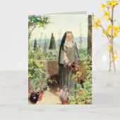 Carte St Clare of Assisi Watering Flowers (M 065) (Fleur jaune)