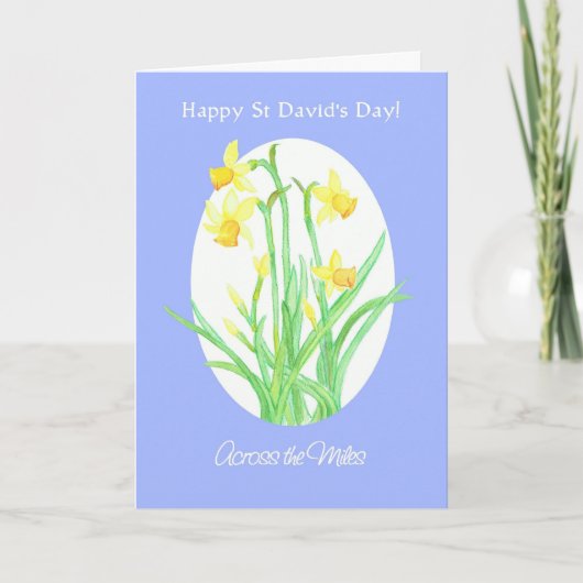 Carte St David's Day Daffodils Card, Across the Miles (Devant)