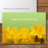 Carte St David's Day Yellow Daffodils Personalized