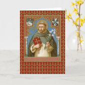 Carte St. Dominic de Guzman (BK 011) Salutation blanche (Fleur jaune)