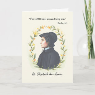 Carte St Elizabeth Ann Seton La paix et les bénédictions