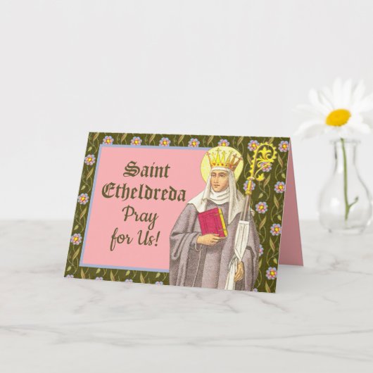 Carte St. Etheldreda (Audrey) (P 003) (Petite plante)