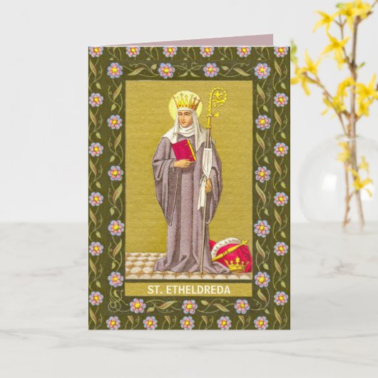 Carte St. Etheldreda (Audrey) (P 003) (Fleur jaune)