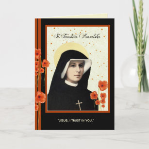 Carte St. Faustina Kowalska of Divine Mercy Religious