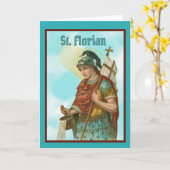 Carte St. Florian avec seau (Ciel clair; M 019) (Fleur jaune)